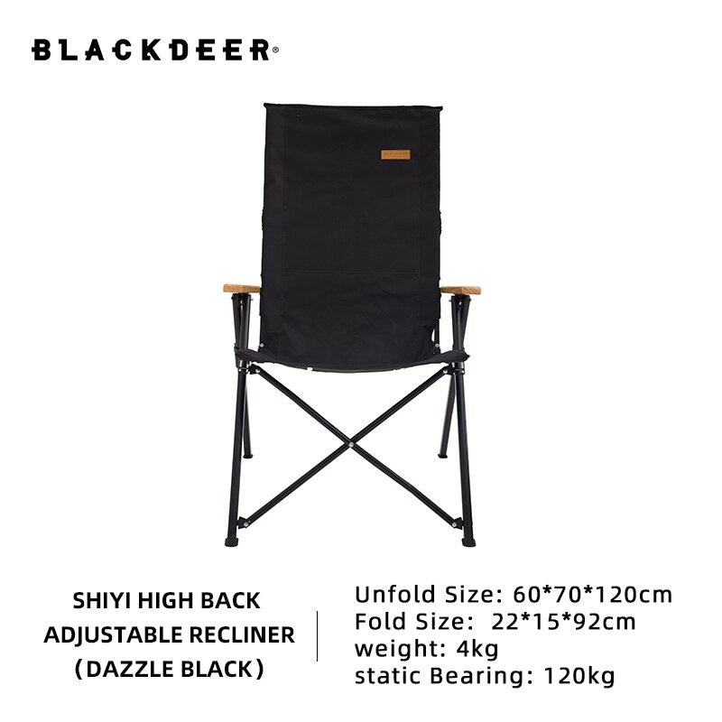 BLACKDEER Outdoor Folding Chair Three-Speed Adjustable Long Back Chair outdoor camping  picnic beach Relaxation Aluminum alloy