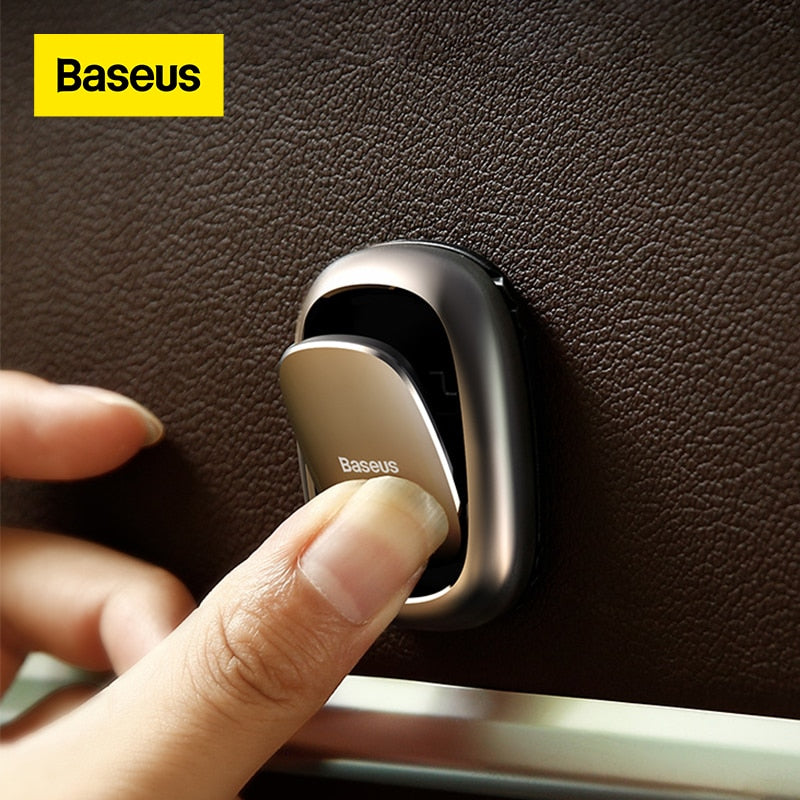 Baseus 2Pcs Car Hook Car Sticker Holder Auto Fastener Clip for Cable Headphone Key Wall Hanger
