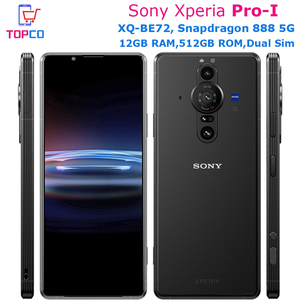 Sony Xperia Pro-I XQ-BE72 512GB Original Mobile phone 6.5" Snapdragon 888 5G Octa Core Triple 12MP Dual Sim 12GB RAM NFC