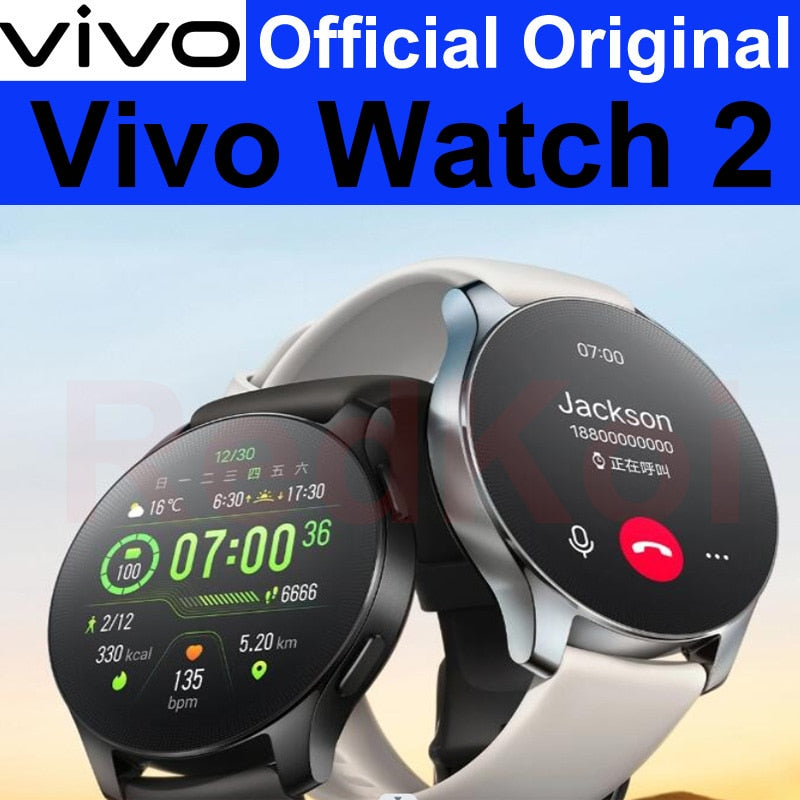 Original VIVO Watch 2 Smart Sports Watch eSIM Bluetooth SPO2 NFC 1.43'  AOD 5ATM Heart Rate Tracker Sleep Music Remote NEW 2022