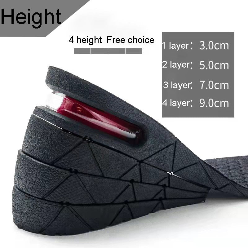 3-9CM Invisible Height Increased Insole Can Inserted Into The Sole Height Adjustable More Comfortable Supporting Insole Unisex