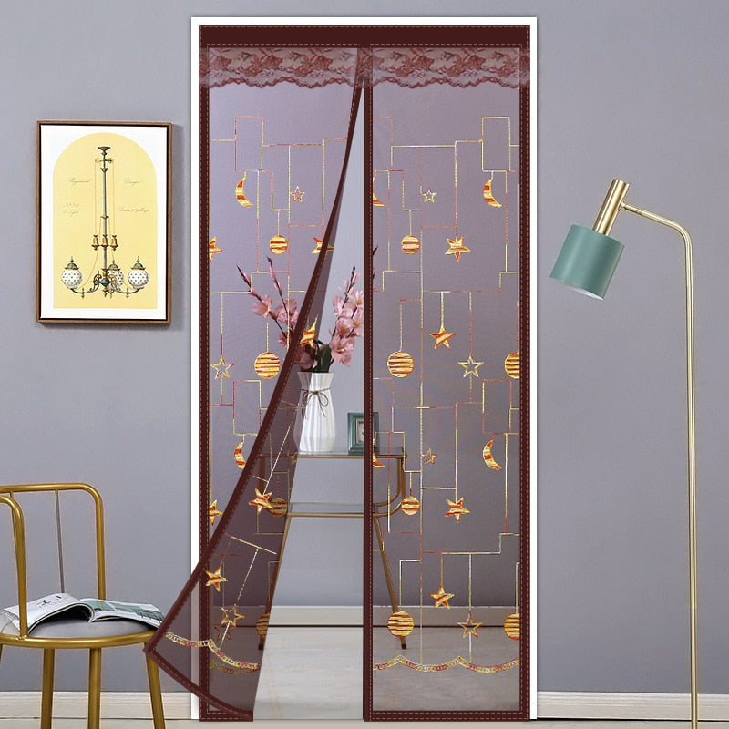 Door Curtain Summer Anti-mosquito Household Magnetic Screen Door Screen Magnet Pair Suction Partition Curtain Free Punch