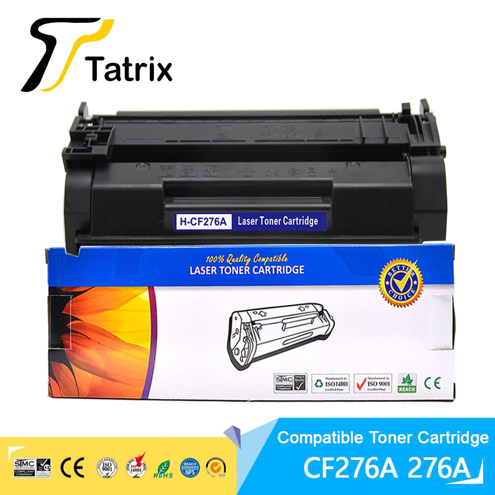 Tatrix CF276 CF276A 276A 76A With Chip Compatible Laser Black Toner Cartridge for HP LaserJet Pro M404dn M404dw M404n Printer