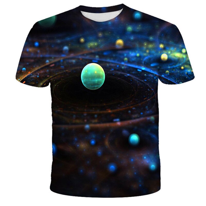 New Space Galaxy Planet Universe 3D printed Children's T-shirt kids Sky Star 3D printed cool tops boys girls fashion streetwear