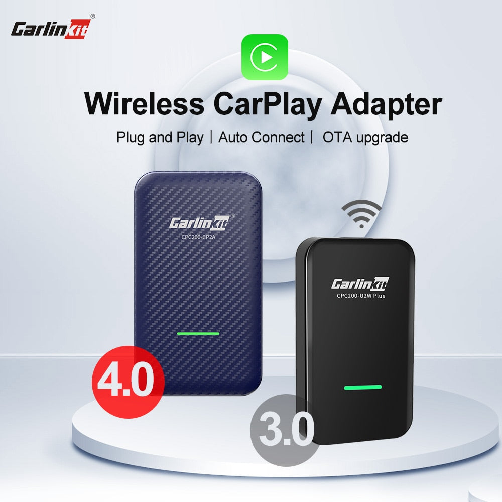 CarlinKit 4.0 Wireless Android Auto Adapter 3.0 Wireless Apple CarPlay Ai Box USB Dongle For Audi VW Benz Kia Honda Toyota Ford