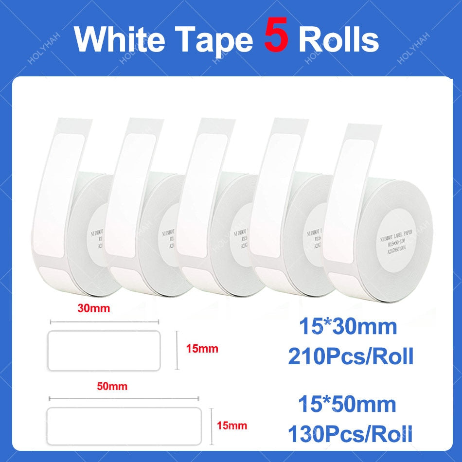 Niimbot D11 Printing Label Tape D110 Waterproof Anti-Oil Tear-Resistant Price Label Pure Color Scratch-Resistant Label Paper