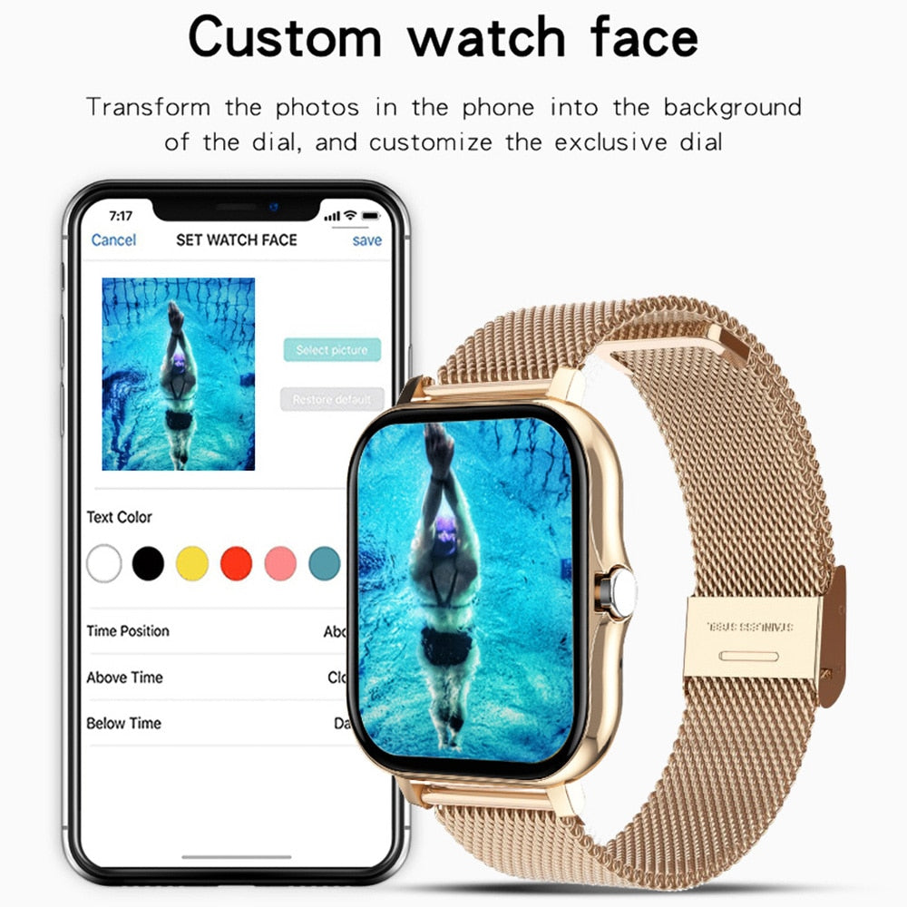 Twitch Bluetooth Smart Watch  For iPhone Huawei Sports Fitness Health Heart Rate Monitor Waterproof Digital Smartwatch Men Women