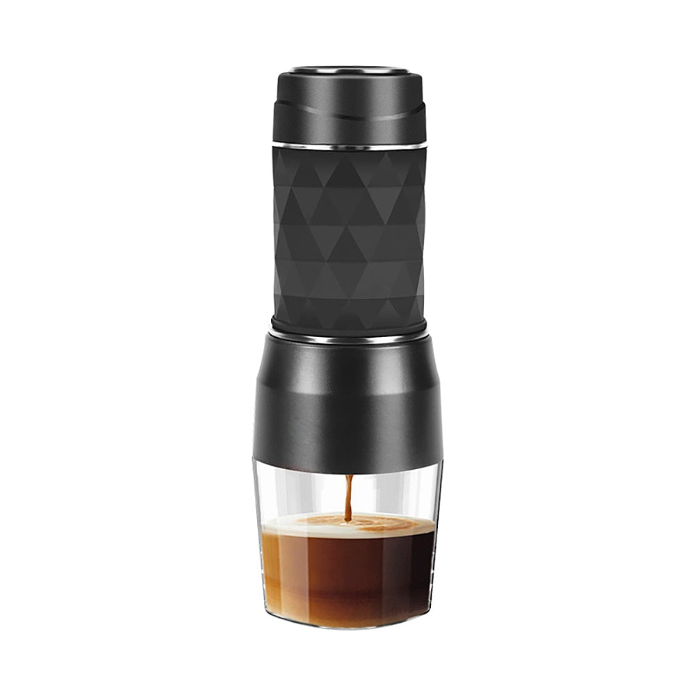 Espresso Coffee Maker Hand Press Capsule Ground Coffee Brewer Portable Coffee Machine Fit Coffee Powder and Coffee Capsule