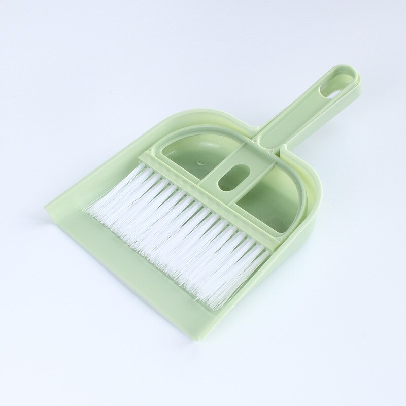 Mini Desktop Sweep Cleaning Brush Two-Piece Set Keyboard Brush Small Broom Dustpan Set for Home School Office Clean Brush
