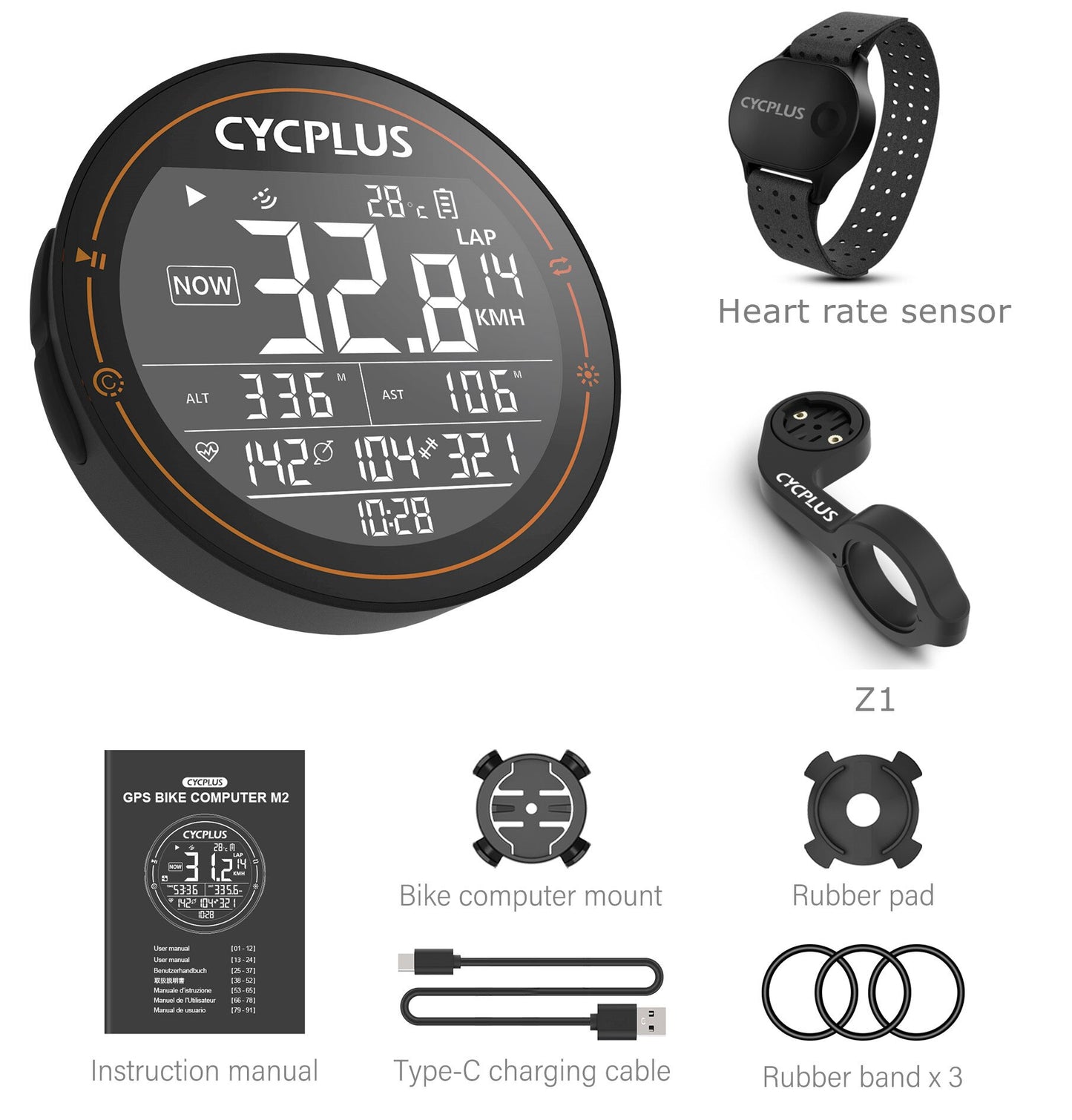 CYCPLUS M2 Wireless GPS Bicycle Computer ANT+ Bluetooth Cycling Road Bike MTB Waterproof Speed Meter Cadence Power Accessories