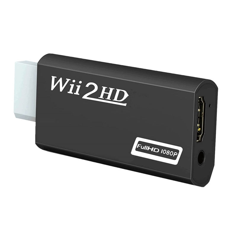 Full HD 1080P Wii to HDMI-compatible Converter Adapter Wii2HDMI-compatible Converter 3.5mm Audio for PC HDTV Monitor Display
