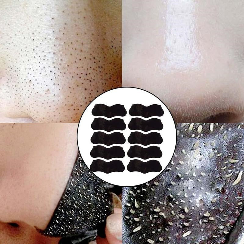 50pc Bamboo Charcoal Blackhead Remover Mask Blackhead Spots Acne Treatment Mask Nose Sticker Cleaner Nose Pore Deep Clean Strip