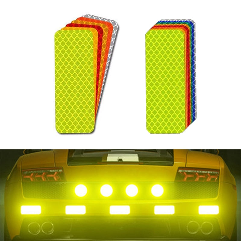 Car Bumper Reflective Stickers Reflective Warning Strip Tape Secure Reflector Stickers Decals