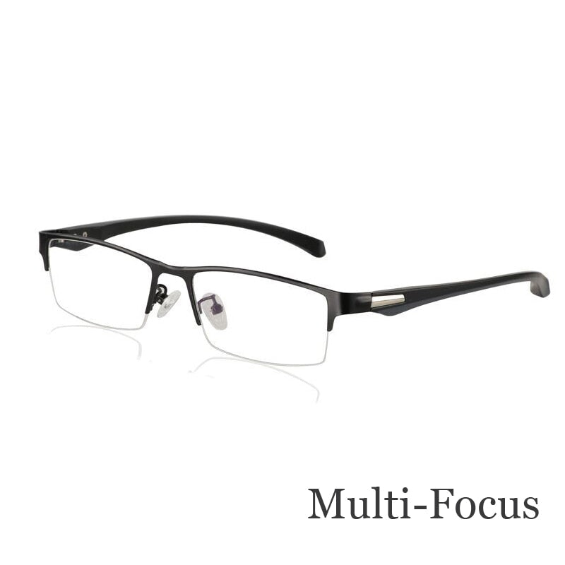 Men's Progressive Multifocal Reading Glasses Unisex Vintage TR90 Flexible Photochromic Eyeglasses Business Presbyopia Eyewear