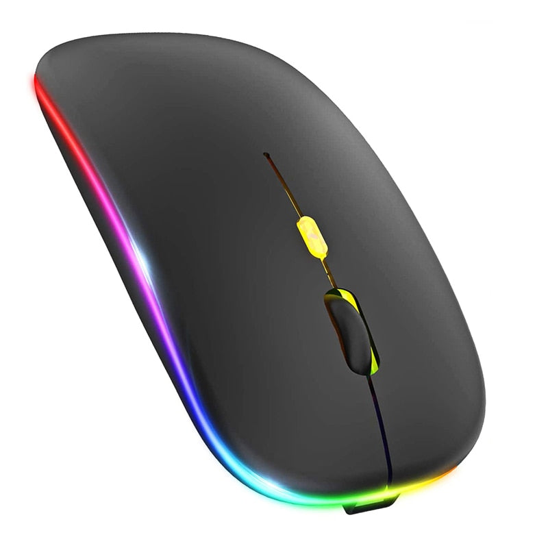 Dual Mode Bluetooth Rechargeable Optical Wireless Mouse Slient Backlight Mini Ultrathin USB 2.4G Computer Laptop PC