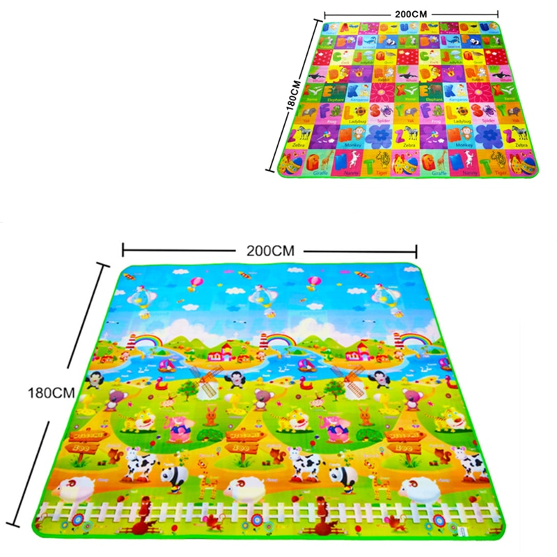 200*180*0.3cm Baby Play Mat Children Puzzle Toy Crawling Carpet Kids Rug Game Activity Gym Developing Rug Eva Foam Soft Floor