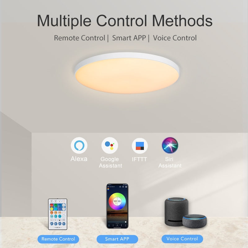 30W Ceiling Light Smart App Control 220V LED RGB Ceiling Lamp Wifi Bluetooth Indoor Living Recreation Room Bedroom Lighting