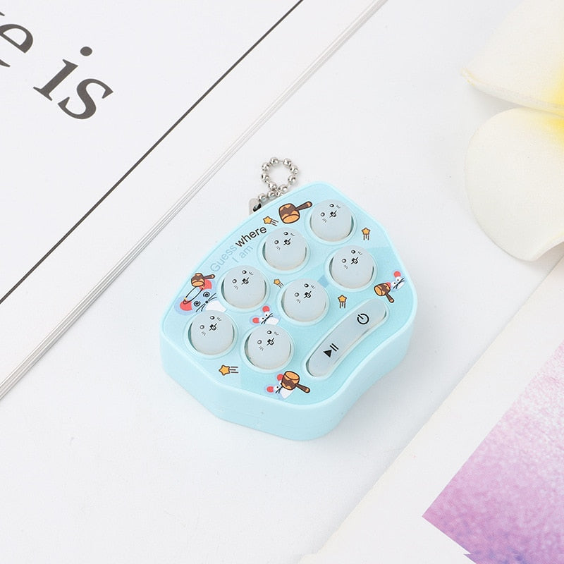 Pocket Mini Whack-a-mole Game Console Adult Children Parent-child Interactive Leisure Puzzle Cute Cartoon Toy With Keychain XPY