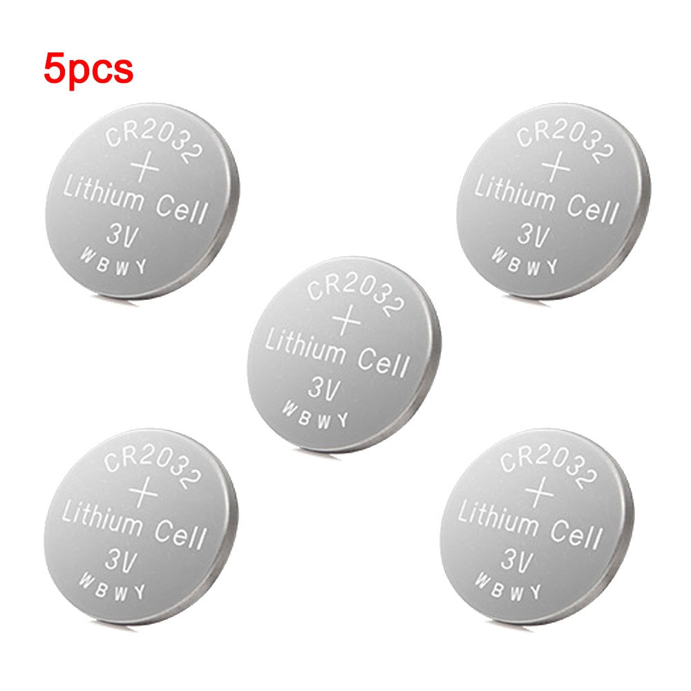 Lithuim Cell Button 3V CR2032 BR2032 DL2032 ECR2032 Lithium Li-ion Batteries for Electronic Watch LED Light Toy Remote 5Pcs