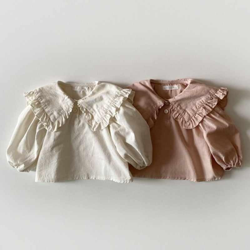 Toddler Baby Girl T-shirt Spring Autumn Baby Girls Clothes Cotton Long Sleeve Plaid Shirt Korean Style Kids Shirt
