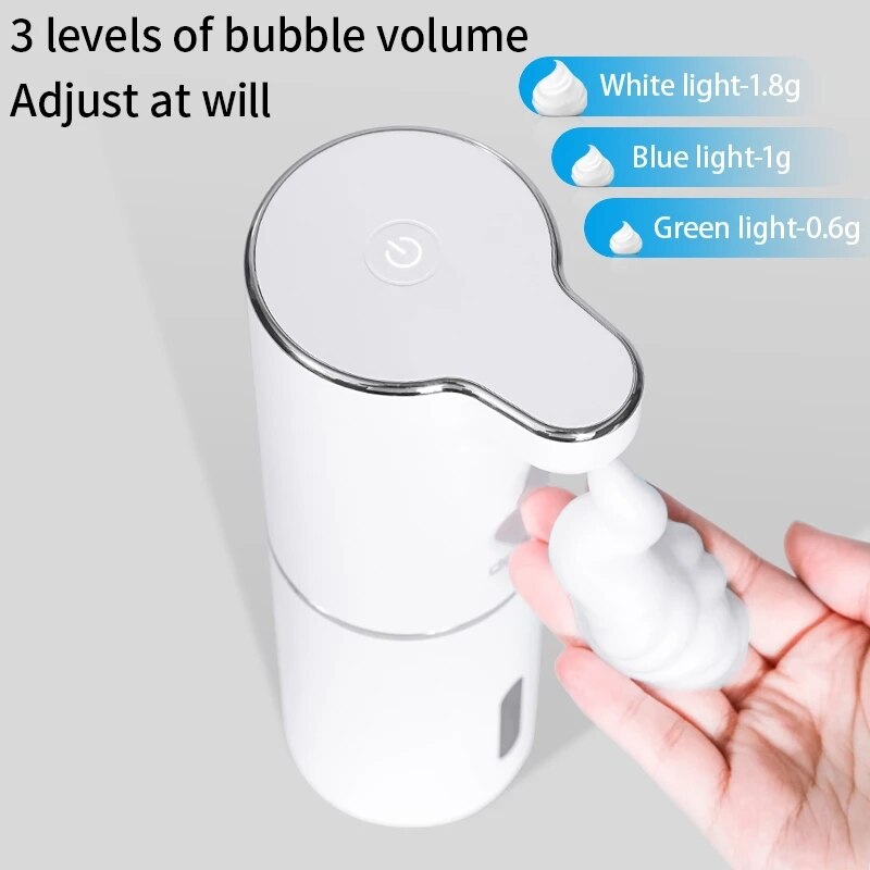 1PC White 300ML Automatic Foam Soap Dispensers Smart Foam Machine Infrared Liquid Soap Dispenser Pump Hand Sanitizer