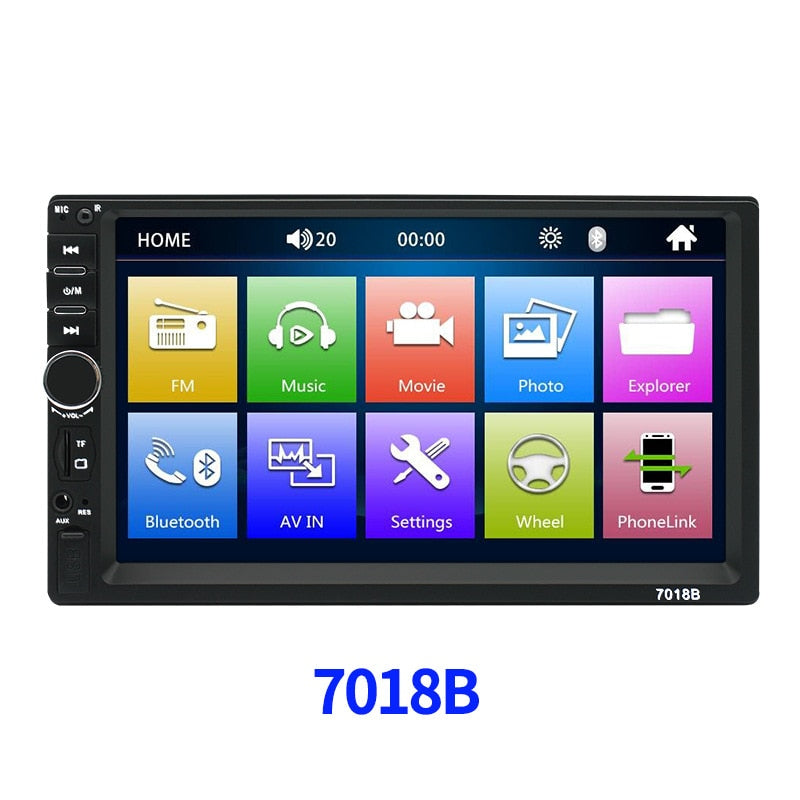 Double Din 7'' For Andriod Car Multimedia Player BT Car Audio USB FM MirrorLink HD Car Audio Radio Stereo