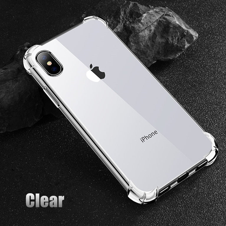 Defence Protect Shockproof light Case For Apples iPhone 14 13 12 11 XS Max XR X 8 6s Plus 5 5s SE Transparent Phone Airbag Cover