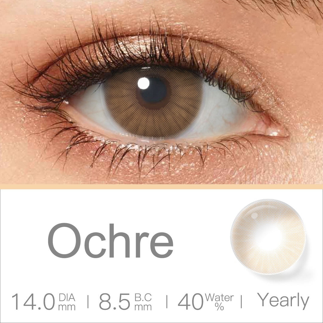 Natural Color Lens Eyes 2pcs Yearly Color Contact Lenses For Eyes Beauty Contact Lenses Eye Cosmetic Color Lens Eyes