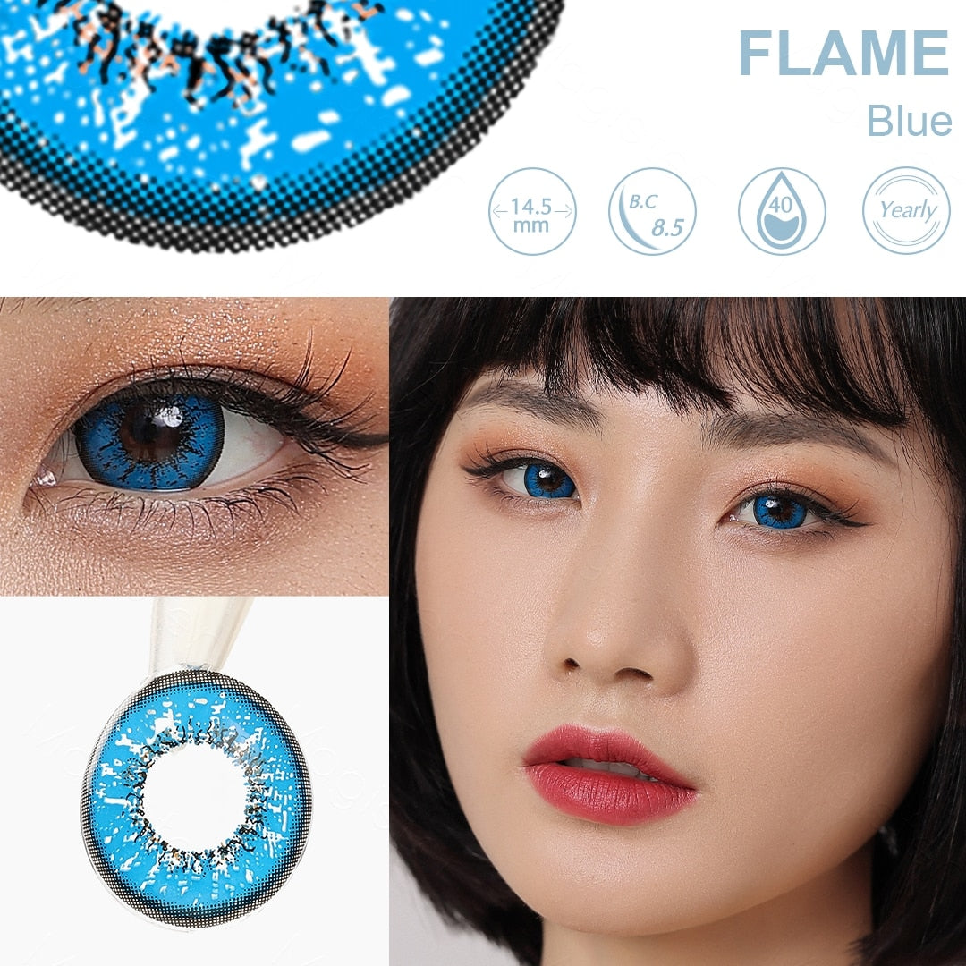 1pair(2pcs) Color Contact Lenses For Eyes Anime Cosplay Colored Lenses Blue Red Multicolored Lenses Contact Lens Beauty Pupils