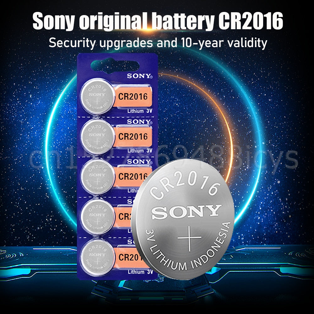 Original Sony CR2016 2016 DL2016 KCR2016 LM2016 BR2016 3V Lithium Battery For Car Key Remote Control Watch Toy Button Coin Cell