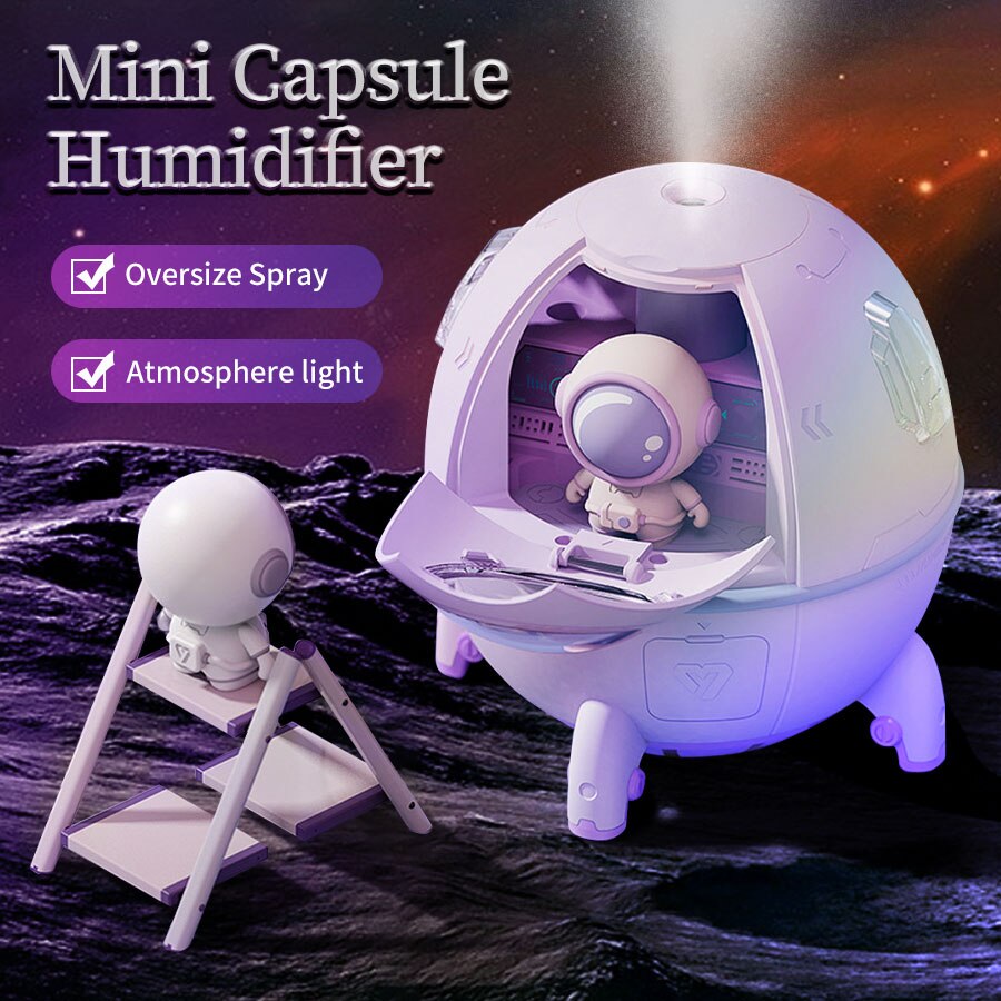 Astronaut Night Light Led USB Lamp Starry Sky RGB Mood Light Room Decoration Bedroom Gift Astronauta Space Capsule Humidifier