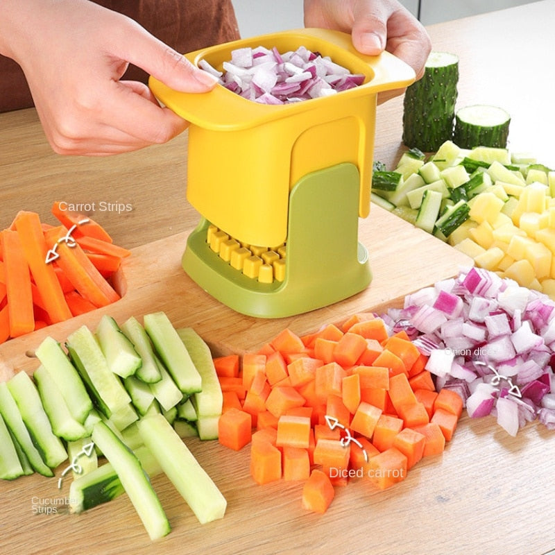 Multifunctional Vegetable Chopper French Fries Cutter Household Hand Pressure Onion Dicer Cucumber Potato Slicer Kitchen Tools