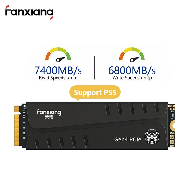 FANXIANG 7400MB/S SSD 1tb 2tb 4tb SSD M2 NVMe PCIe 4.0 x4 M.2 2280 NVMe SSD Drive Internal Solid State Disk for PS5 Desktop