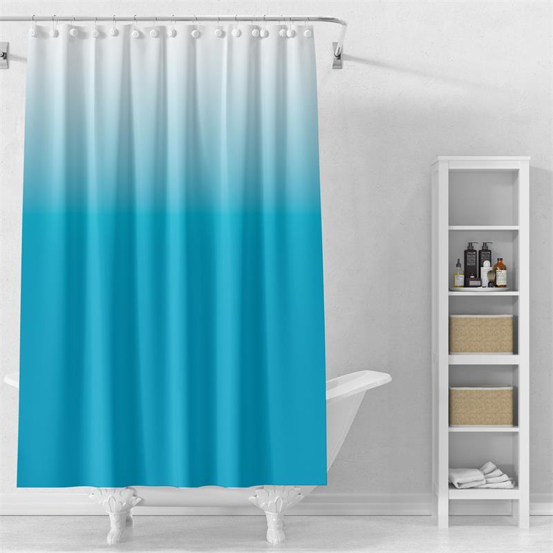 Fashion Plain Color Gradient Shower Curtain Waterproof, Mildew Proof And Moisture-proof Shower Curtain In Bathroom