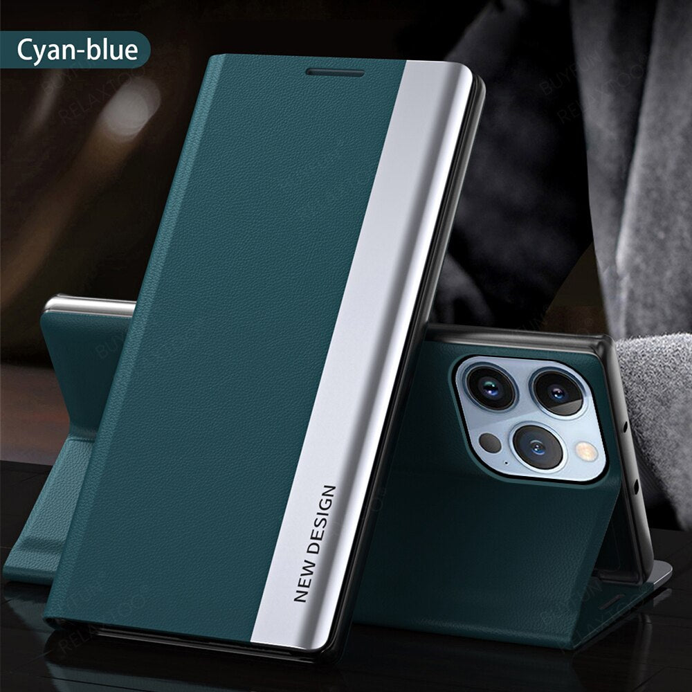 Magnetic Flip Leather Cover For Apple iPhone 14 Pro Luxury Wallet Stand Book Case Coque For iPhone 14 i Phone iphoe 14 Pro Max