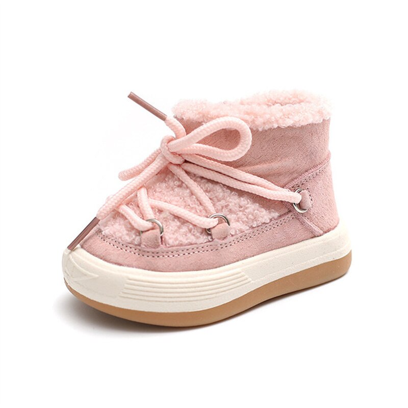 2022 New Winter Baby Boots Warm Plush Rubber Sole Toddler Kids Sneakers Infant Shoes Fashion Little Boys Girls Boots