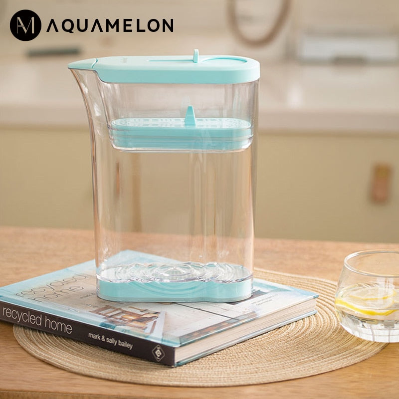 AquaMelon Light Water Purifier Water Bottle Drinking Water Flter ACF Carbon Fiber Dense Outlet 1.2L Storage Efficient Filte