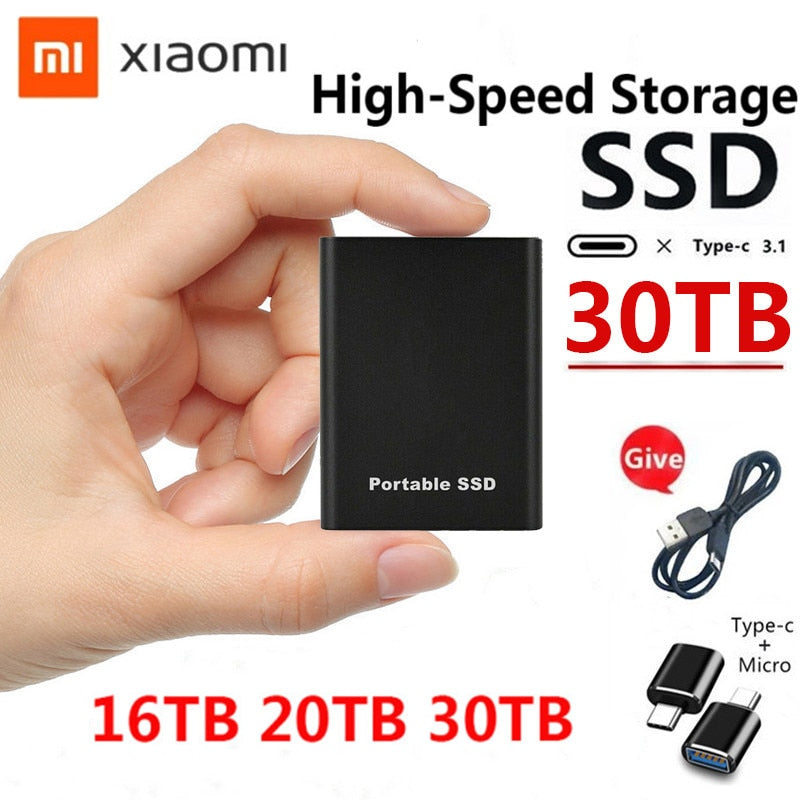 Xiaomi 8TB Portable 1TB External Hard Drive SSD 16TB 4TB Solid State Drives Hard Disk USB 3.1 8TB 2TB SSD  For Laptop Computer