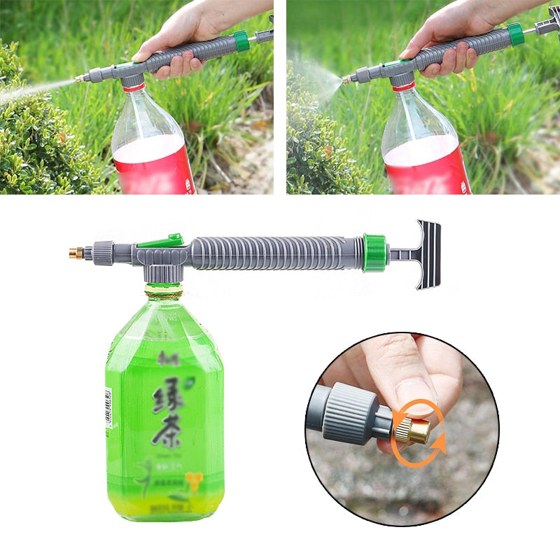 Manual High Pressure Air Pump Sprayer Adjustable Drink Bottle Spray Head Sprayer Agriculture Tools  Nozzle Garden Watering Tool