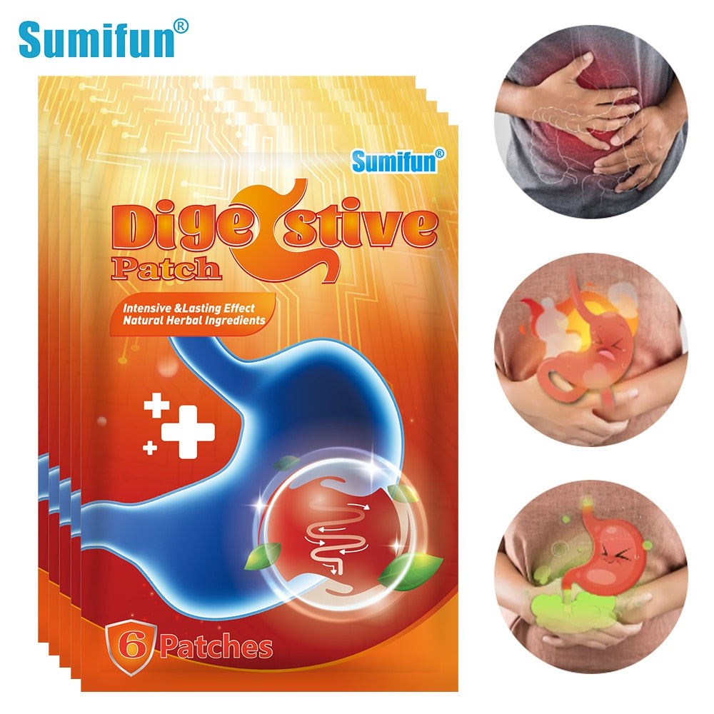 6/12/30pc Sumifun Gastrointestinal Patch Chinese Medicine Group Digestion Bloating Diarrhea Stomach Pain Gastritis Navel Sticker