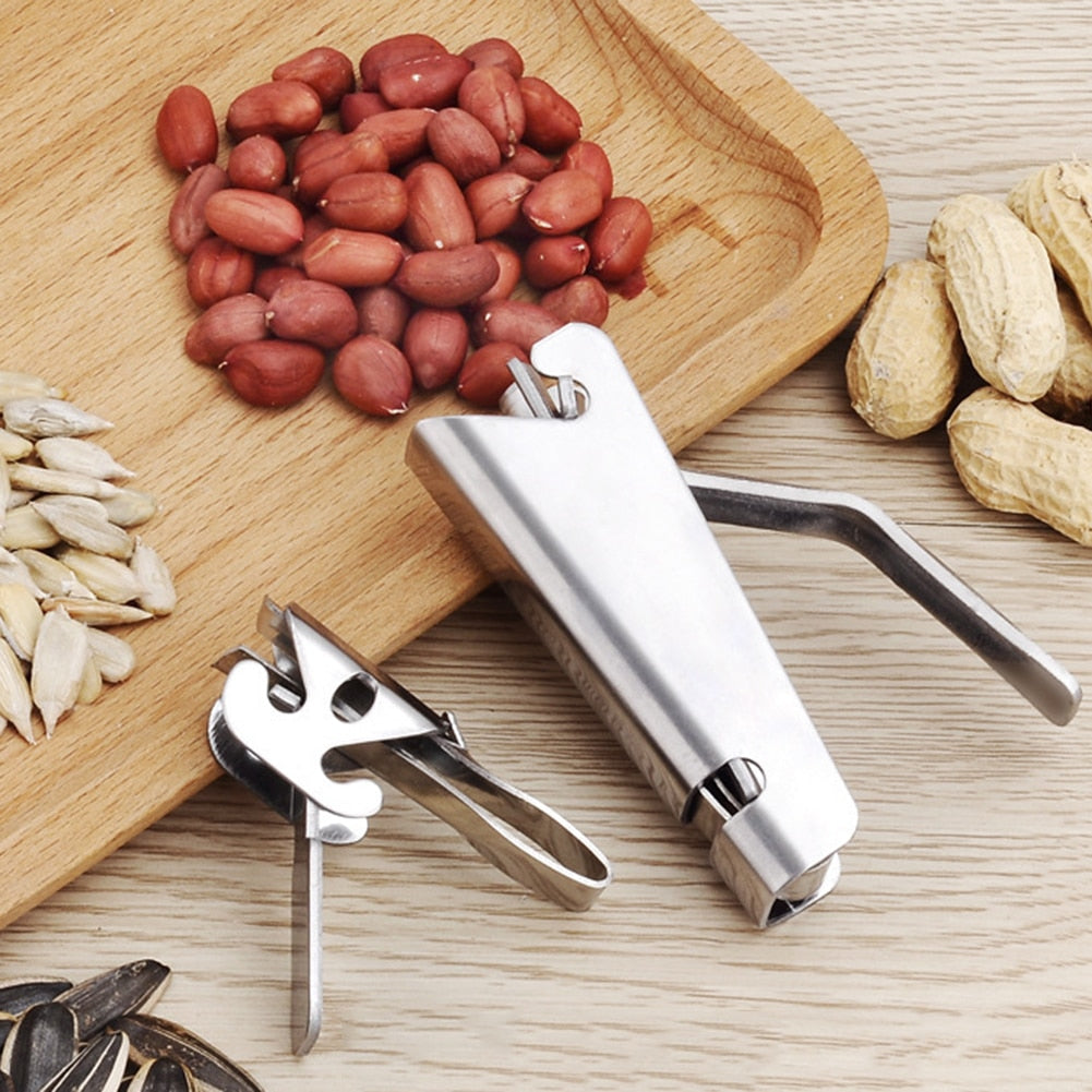 Portable Nut Sheller Peanut Pincers Save Effort Stainless Steel Nut Cracker Kitchen Melon Seeds Opener Kitchen Tools