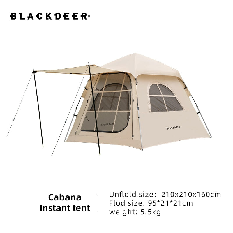 Blackdeer Automatic Tent 3-4 Person Camping Tent,Easy Instant Se tup Portable Backpacking for Sun Shelter,Travelling