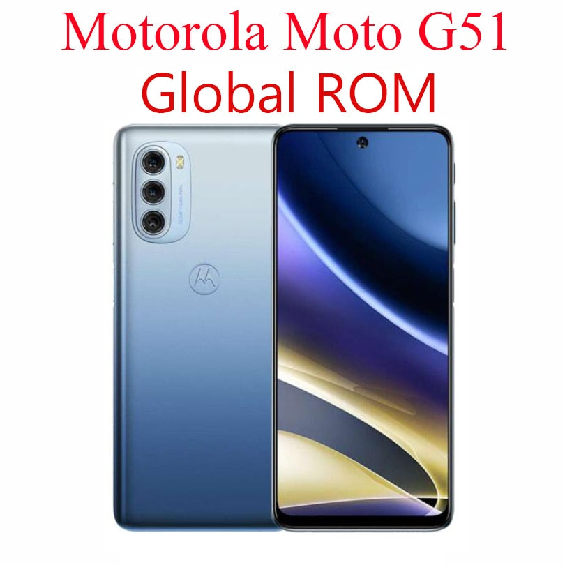 Global ROM New Offical Original Lenovo Mototola Moto G51 5G Cell  Phone 5000mAh 6.8inch 120Hz Snapdragon480 Plus 50MP Camera