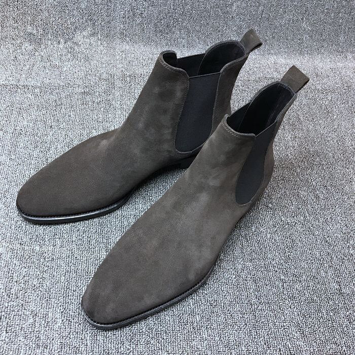Soft Suede Nap Snow Boots Women's Top Quality Chelsea Boots Winter Chunky Boot for Men Warm Flats Shoes