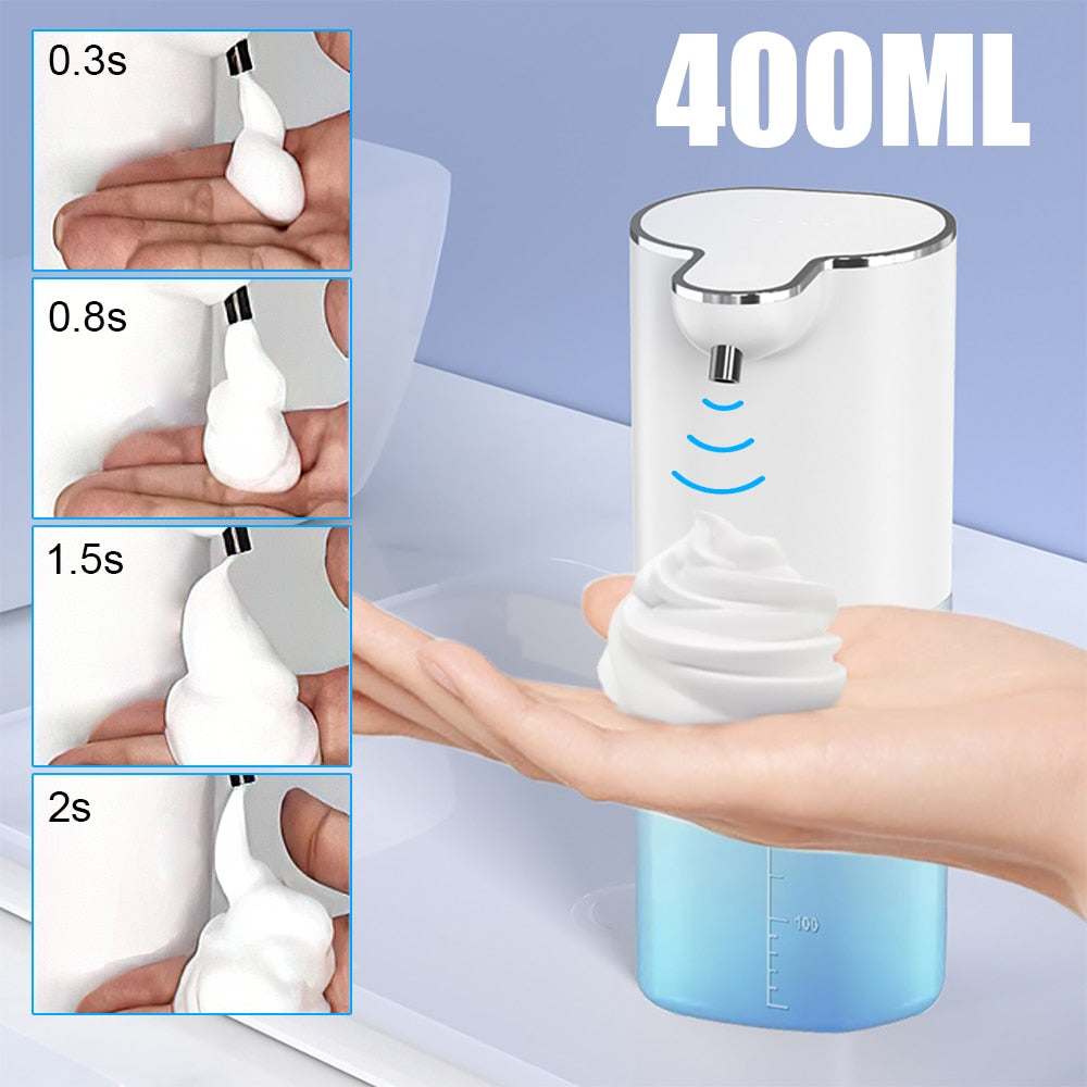 Automatic Soap Dispenser Touchless Sensor Foam Type-C Charging High Capacity Smart Liquid Soap Dispenser with Adjustable Switch