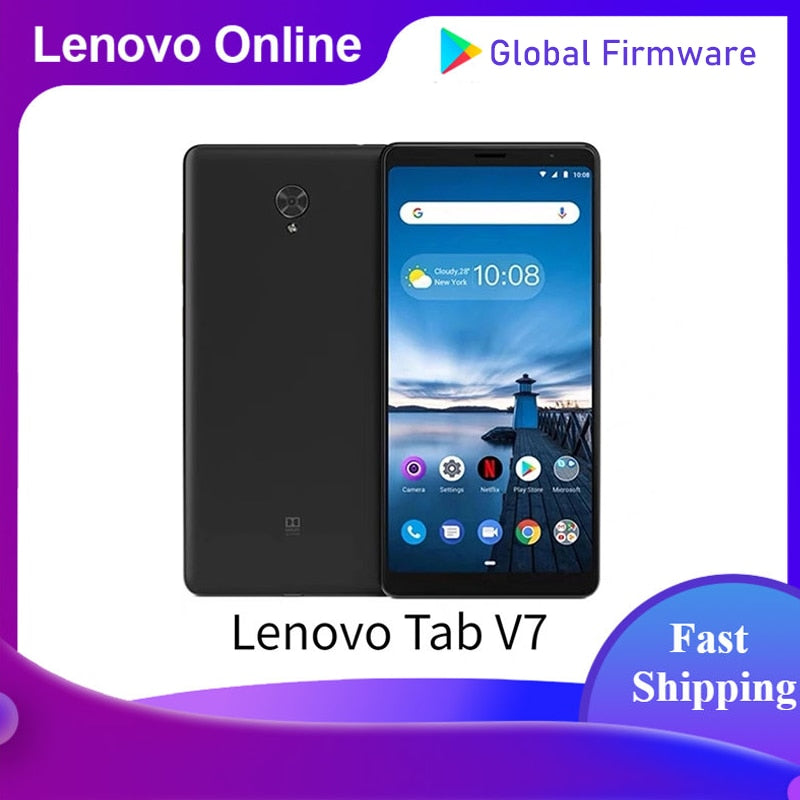 Global Firmware Lenovo Tab V7 Phone Call Tablet 7 Inch LTE Version 4G 64G Octa Core Face Recognition Dual Dolby Speakers Android