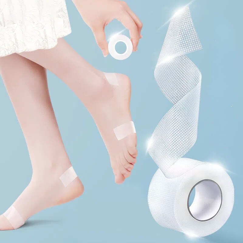 1pc PE Foot Heel Cushion Sticker Plaster Tape Self-adhesive Elastic Wrap Anti-wear Waterproof Heel Sticker Foot Pad Inserts