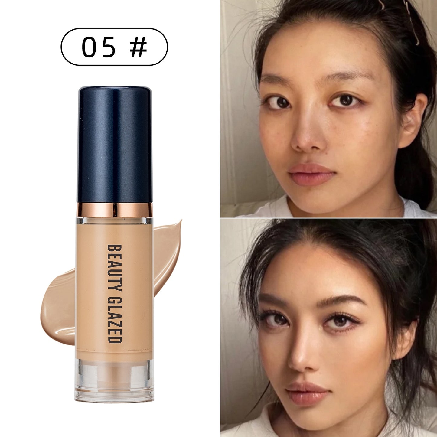 6ml Matte Liquid Foundation Cream Smooth Long Wear Oil-Control Face Foundation Full Coverage Concealer Waterproof Contour Makeup