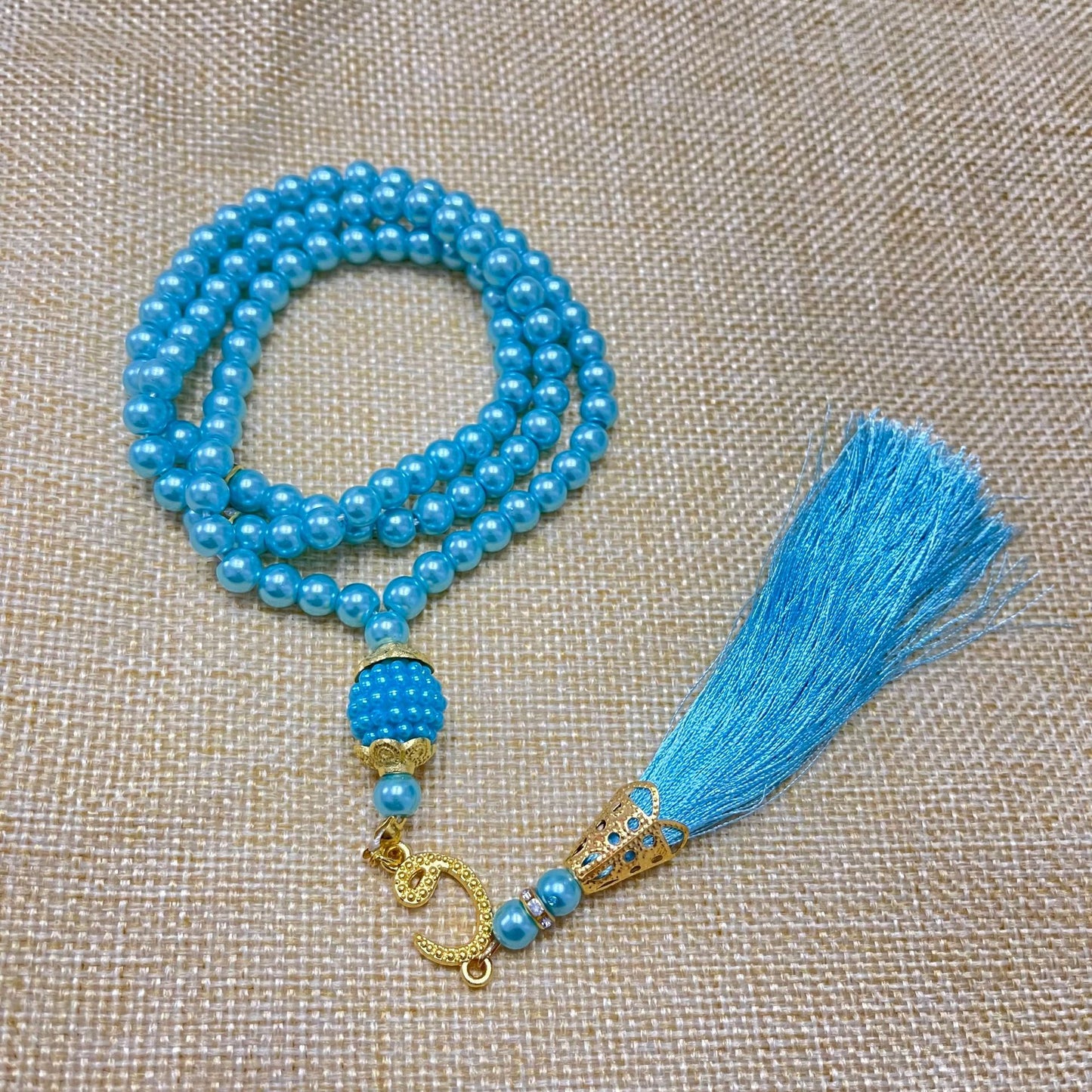 6mm 99pcs Glass Pearls Tassel Turkish Style Muslim Rosary Islamic Prayer Beads Bracelet For Women Jewelry Accessories Gift