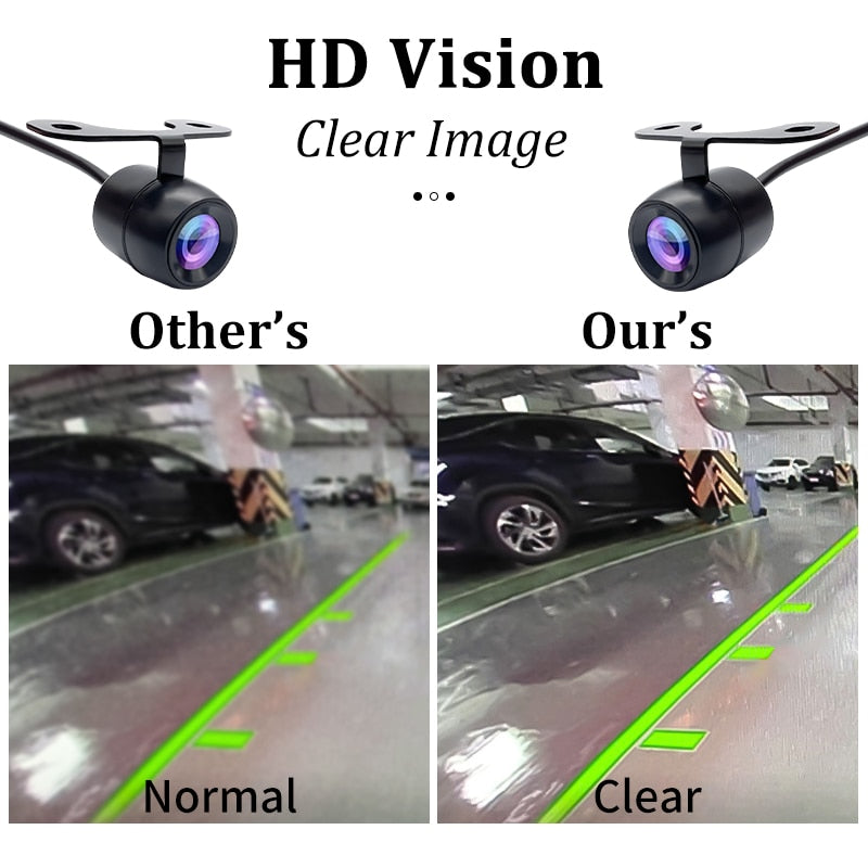 Car Reverse Camera HD Night Vision Wide Angle Rear View Parking Camera Waterproof CCD LED Auto Backup Monitor Color Image